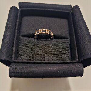 Authentic Gold Chanel interlocking cc Ring
